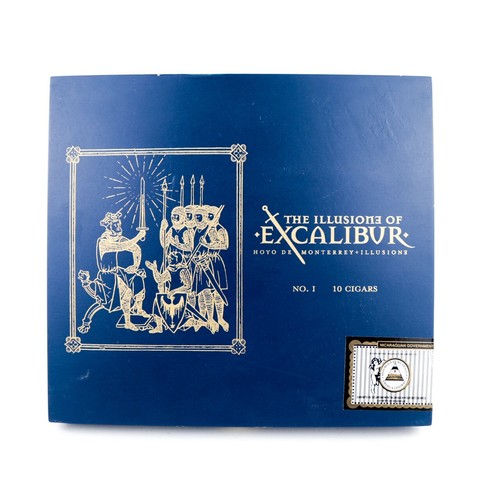 The Illusione of Excalibur No. 1 Empty Wood Cigar Box 9.25" x 8.25" x 1.25" - Picture 2 of 12