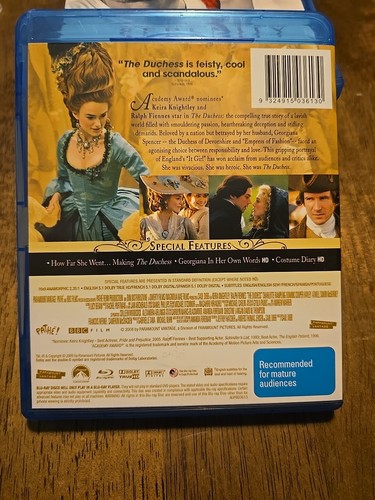 The Duchess (Uncut) (Blu-ray, 2008) Free Shipping - B2 - Picture 2 of 3