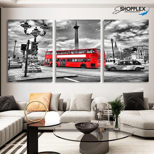 3 Piece Black and Red Home Decor Painting Poster Wall Art Canvas Living Room - Picture 14 of 31