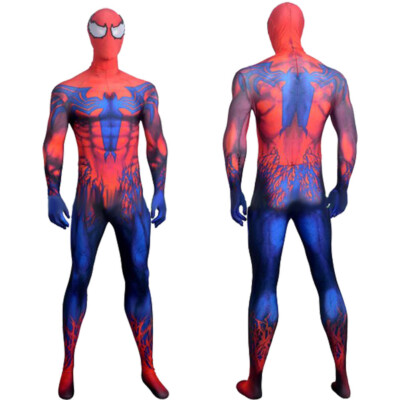 Red Venom  Jumpsuit & 3D Costume Suit Cosplay Halloween Party