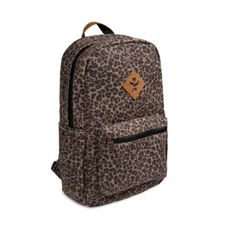 The Explorer (Canvas Collection) Backpack Odour Proof Bag by Revelry-Leopard