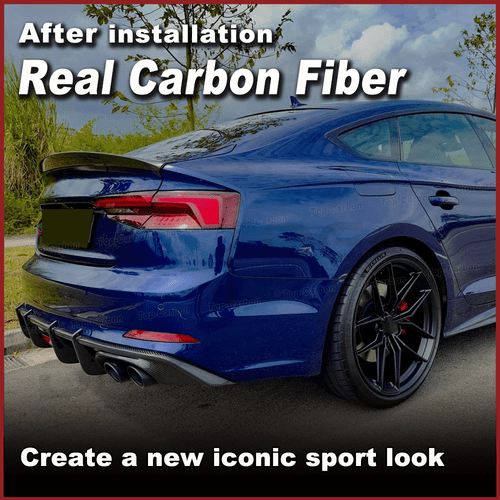 Difusor trasero de carbono difusor parachoques faldón trasero para AUDI A5 Sline S5 17-20 - Imagen 3 de 10