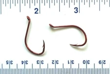 100 VMC 8299TR Faultless Live Bait Red Octopus Fish Hooks size 1 - France