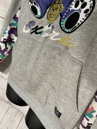 Bleecker & Mercer Men’s Hoodie Gray Bear Extra Size M Medium - 第 4/6 張圖片