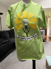 Port And Company Light Green Double Sided Light Bulb T Shirt Size Medium