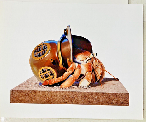 JOSH KEYES HERMIT Helmet Pop Art Print Tiny Showcase Limited Edition 2014 #205