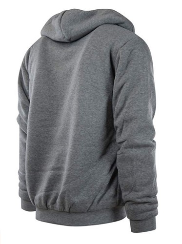 Men’s Solid Fur-Lined Zip Up Hoodie Sweatshirt - Picture 32 of 42