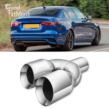 For Jaguar XE Sport 2.5" Inlet 3.5" Outlet 9.5'' Long Dual Exhaust Pipe Tip
