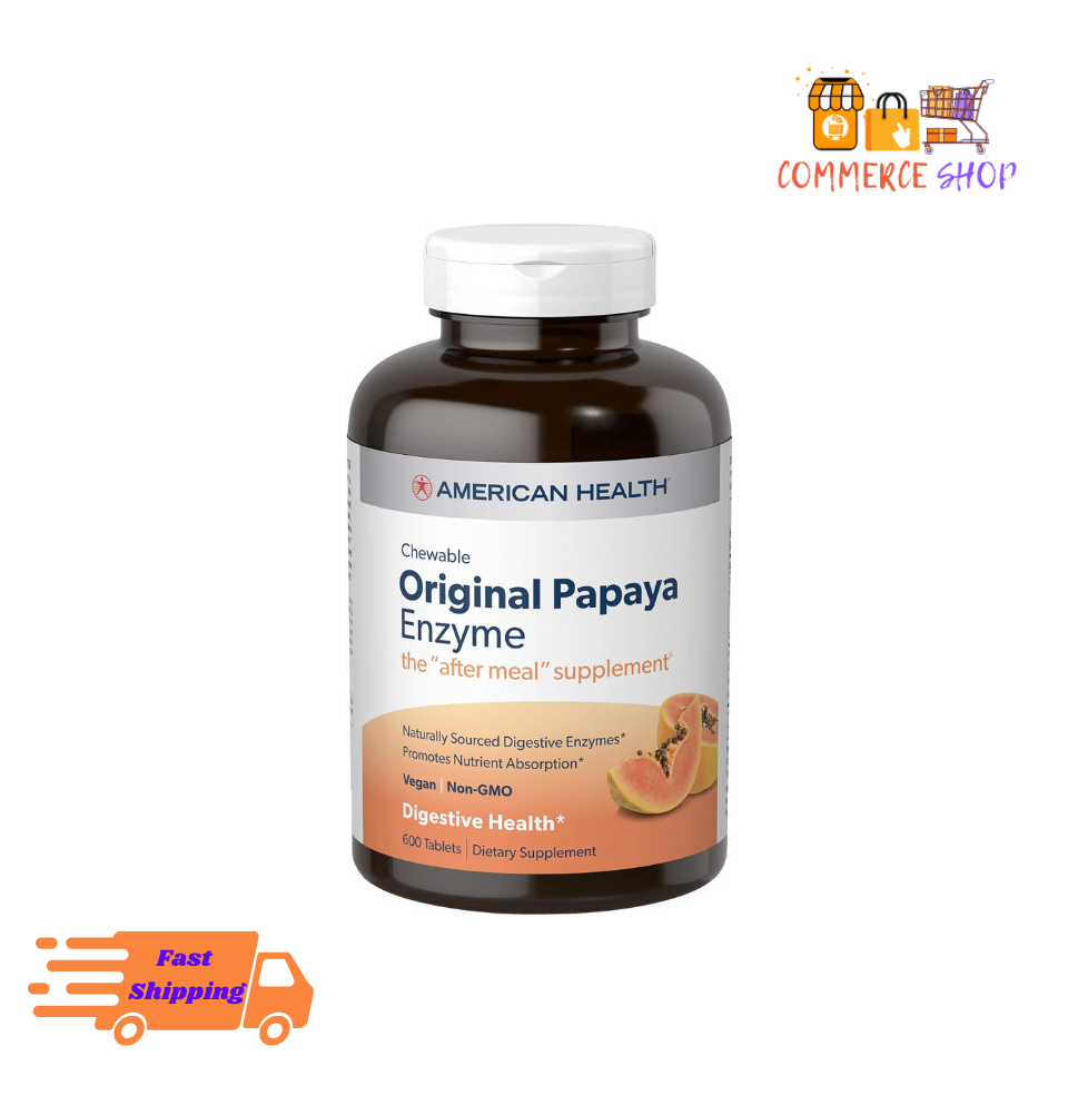 American Health Original Papaya Digestive Enzyme Chewable Tablets 600