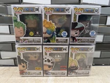 Funko Pop One Piece Bundle Zoro Marco Mihawk Luffytaro Law Soba Mask Chalice