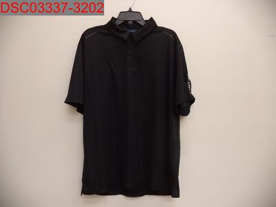 NWOT - Port Authority Men's Black Hillman Pinpoint Mesh Polo, Size 2XL