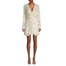 NWT Free People Date Night Sunshine White Floral Mini Dress Size: Small