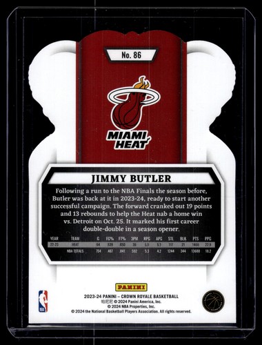 2023 Panini Crown Royale Jimmy Butler #86 Miami Heat - Picture 2 of 2