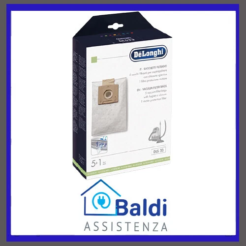 8 Sacchetti Carta Per Aspirapolvere De'Longhi Prima – Compatibili Vari Modelli, Made In Italy