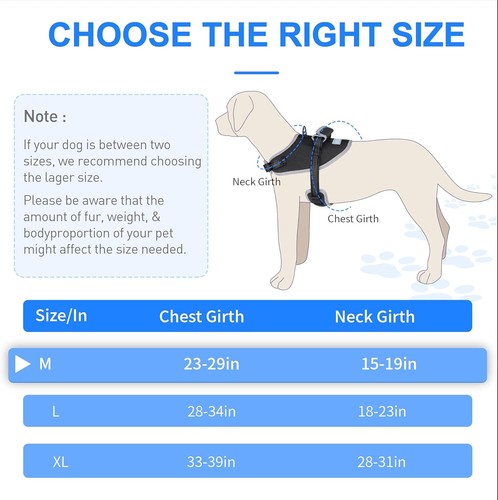 No Pull Hunde Haustier Geschirr verstellbar Kontrollweste Hunde reflektierend, Medium - Bild 6 von 6