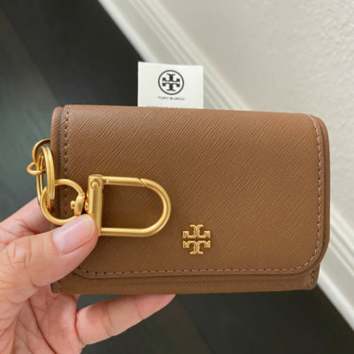 Tory Burch EMERSON FLAP CARD CASE Moose 157146, $160 | eBay