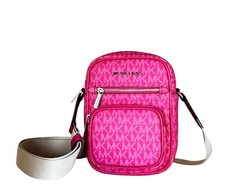 Michael Kors Jet Set Item MD North South Crossbody Flight Bag MK Dragon Fruit