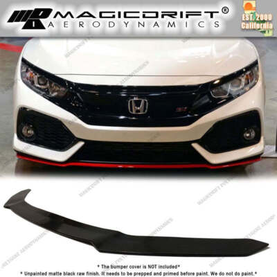 For 17-21 Honda Civic FK Si HFP Style Front Bumper Lip Spoiler Splitter 1-Piece