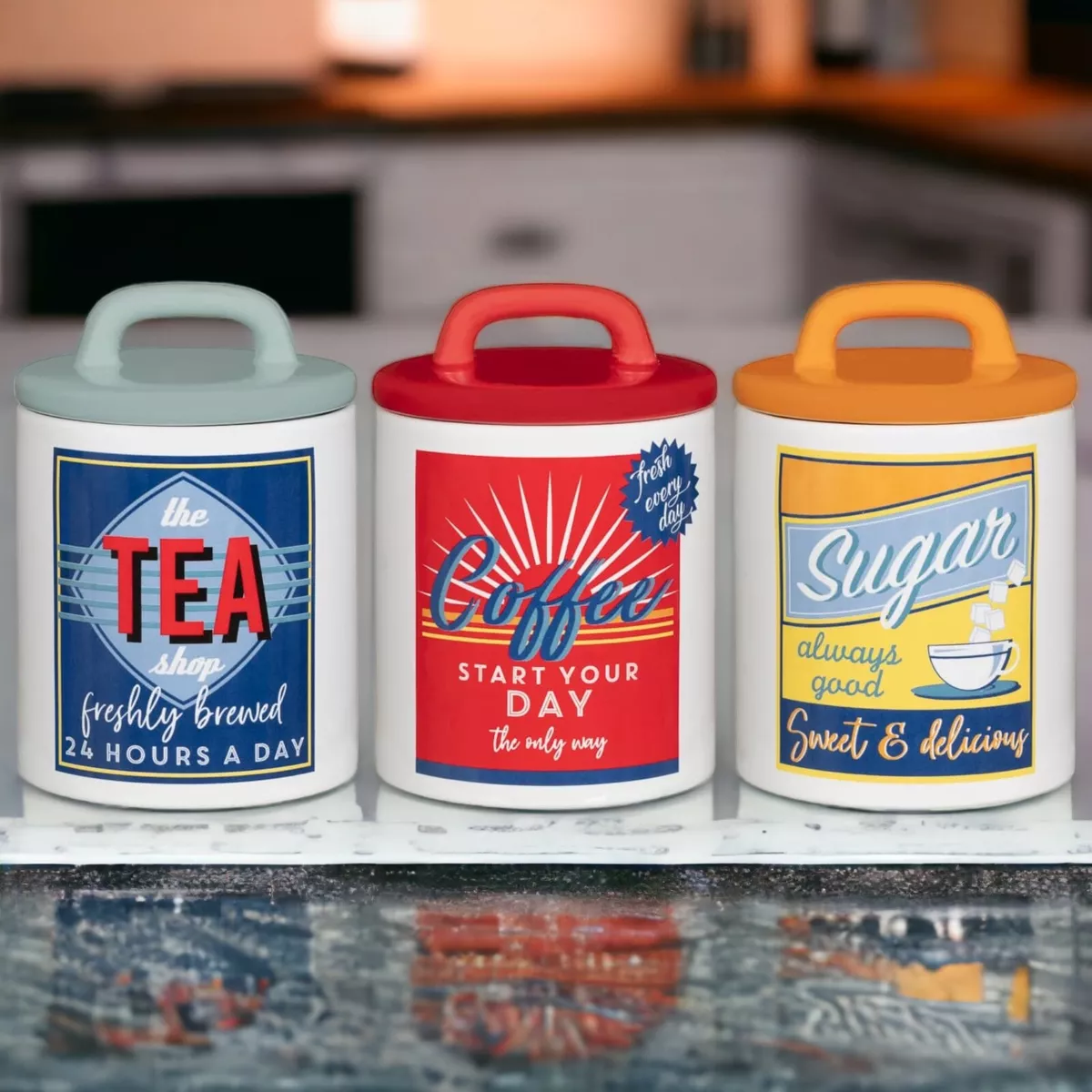 Vintage tea cheap and coffee canisters