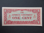 1 Cent ND (1942) Burma (Japanese Occupation) WW2 p-9b XF/UNC (01)