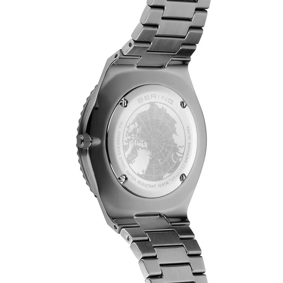 Reloj para hombre Bering Arctic Sailing gris correa y esfera de acero inoxidable 18940-777 nuevo con etiquetas Foto 3 de 4