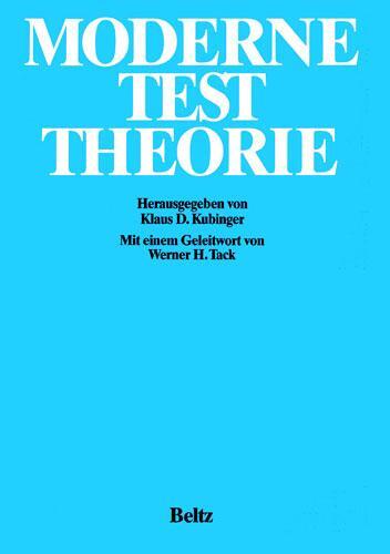 Moderne Testtheorie | Buch | 9783621272377