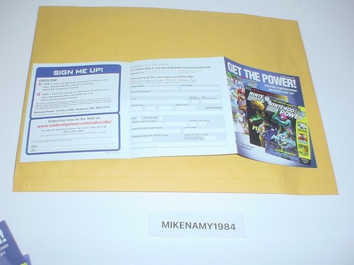 GBA Nintendo Game Boy Advance Nintendo Power Subscription Insert C/HW-AGS-USA - Picture 3 of 3