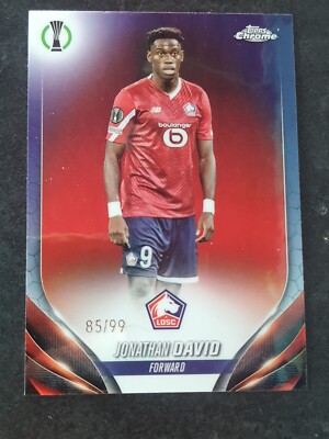 2023-24 Topps Chrome UCC #117 Jonathan David LOSC Lille Purple /99