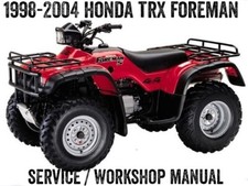 1998-2004 Honda TRX450 TRX 450 Foreman ES Quad Workshop Service Manual PDF File