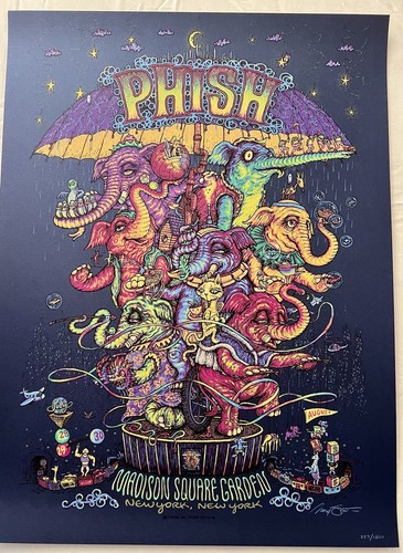 PHISH POSTER MSG NYC 2023 MARQ SPUSTA 7 NIGHTS 7/28-8/5 #237/1300 - Bild 2 von 4