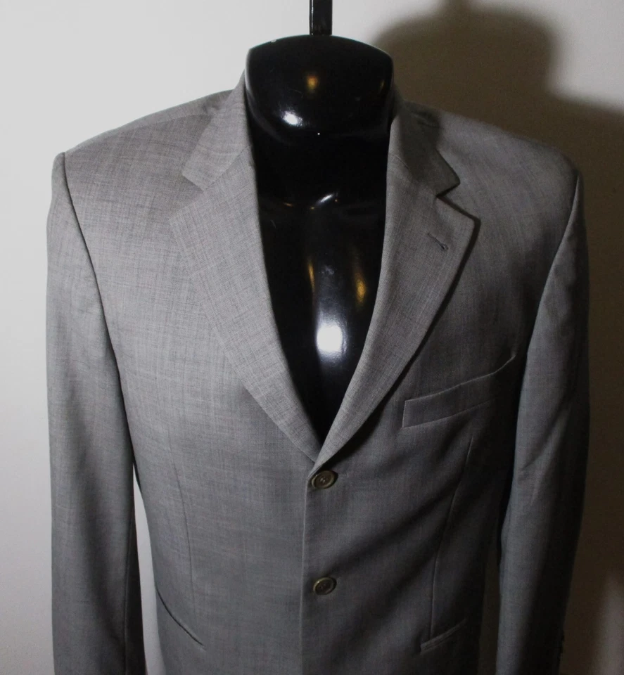 SARAR 灰色羊毛 2 件套男式 39R 码 32X30 — 第 3/4 张图片