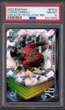 2022 Corbin Carroll Bowman Chrome Scouts Top 100 #BTP-26 Atomic-Refractor PSA 10