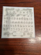 Close to My Heart Acrylix Stamp Set - DOODLE ALPHABET LETTERS D1242
