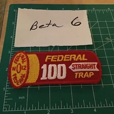 100 straight trap patch, sew on type Federal Trap shoot