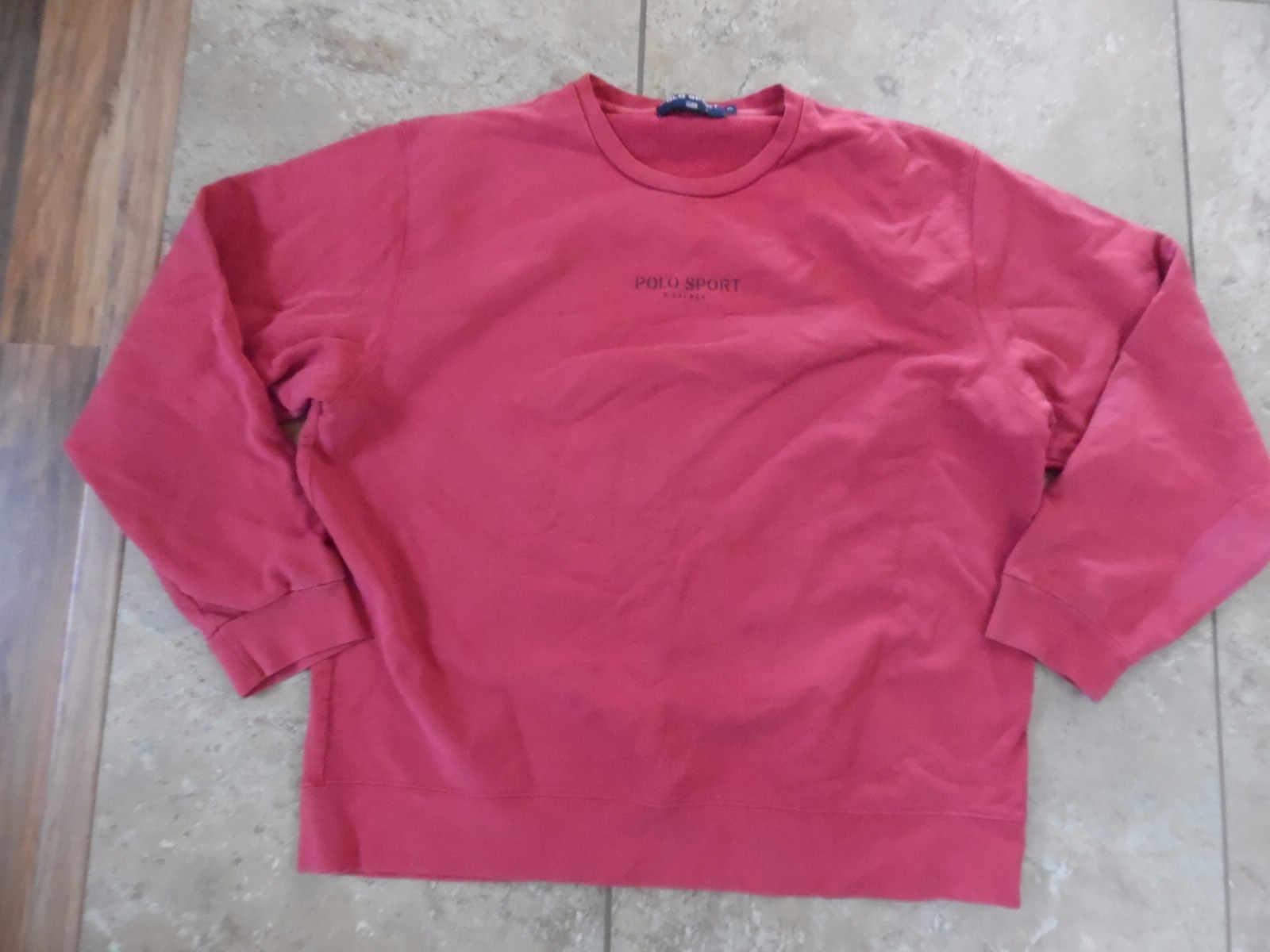 VTG 1990s POLO SPORT CREWNECK SWEATSHIRT Spellout Print Red XL eBay