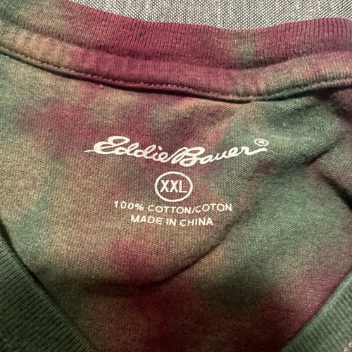 Eddie Bauer Reciclado Verde Púrpura Personalizado Tie Dye T Corto Adulto XXL - Imagen 3 de 6
