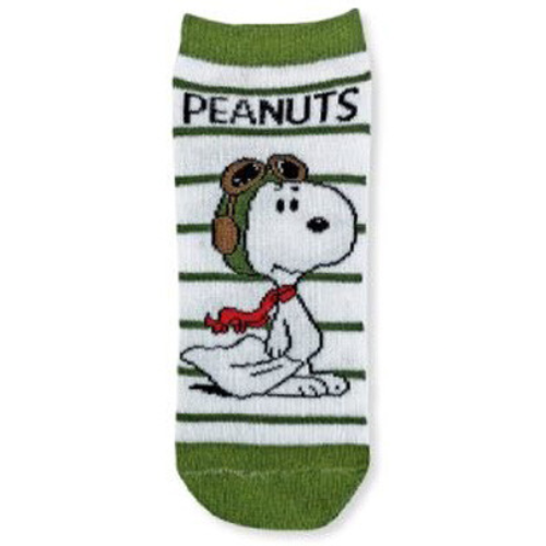 Peanuts Snoopy Kids Socks Flying Ace Pilot Cotton Blend Elastic 20-24cm JP - Picture 1 of 4