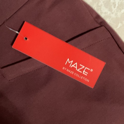 Maze Collection Levanta Cola Scuba Tregging Leggings Size Large Brown High Ponte - Picture 3 of 10