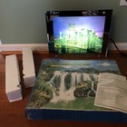 New York City Twin Towers Moving Motion Kinetic Lamp Light Box Nice - See Video