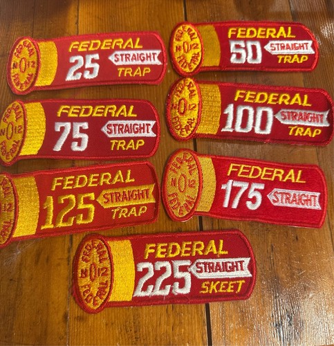 Trap Remington Winchester Federal Straight Iron on Patches 25 50 75 100 125 150 - Picture 2 of 23