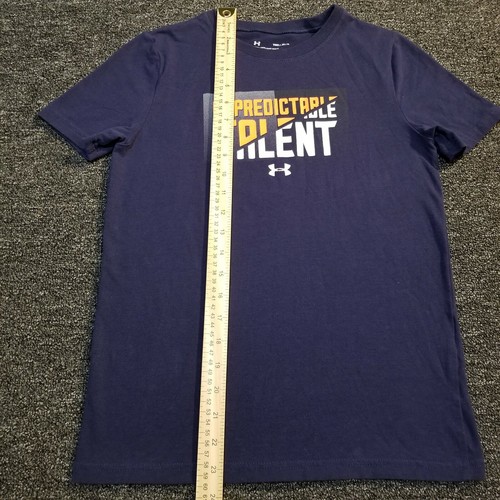 Under Armour Shirt Boys Medium Blue Loose Fit Heatgear Unpredictable Talent Tee - Picture 6 of 9