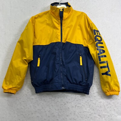 Hartwell Sports Vintage Jacket Men M Blue Yellow Reversible