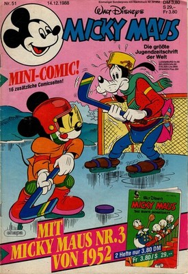 Micky Maus Heft Nr. 51  1988 Walt Disney Egmont Ehapa Verlag GmbH