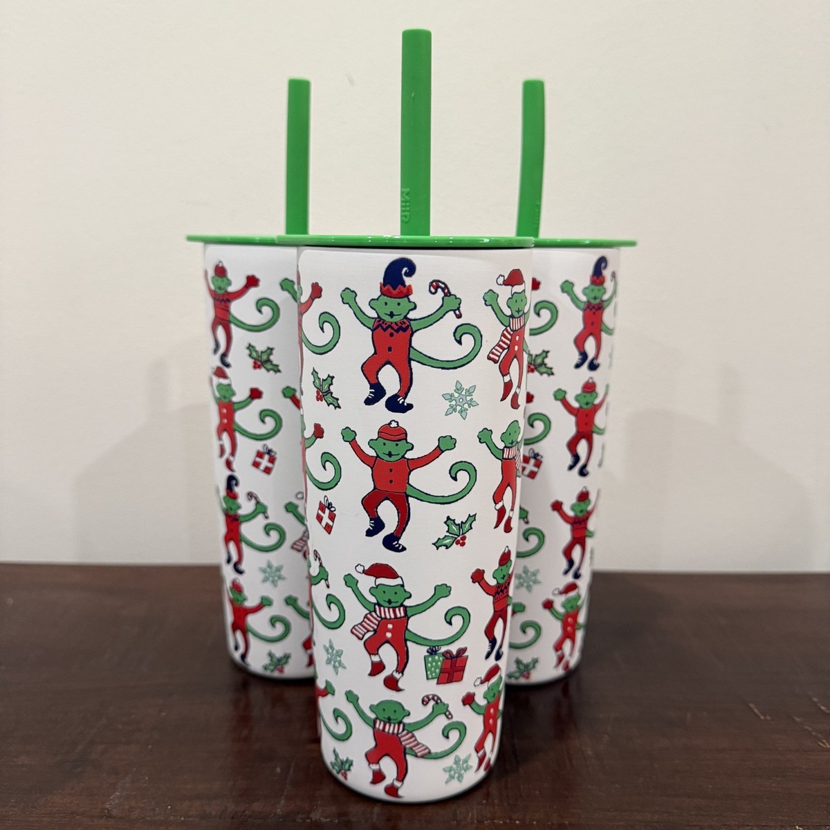 Starbucks Roller Rabbit Stainless Steel Tumbler Cup Green Monkey