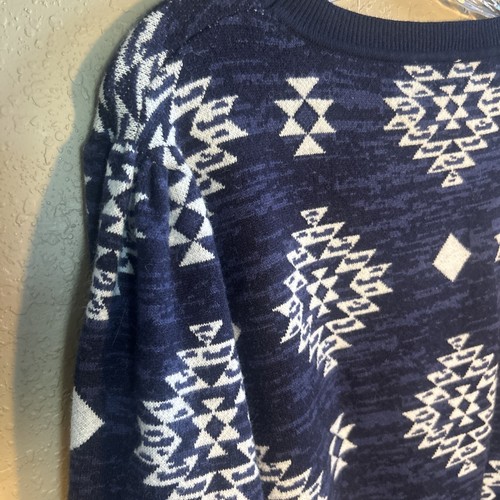 Neu mit Etikett LuLaRoe weicher enger Strickpullover 3XL marineblau weiß geometrisches Muster Schneeflocke C1 - Bild 11 von 14