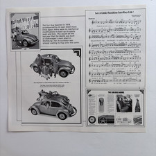 1974 Vintage VW Volkswagen Beetle Sun Bug Original Magazine Print Ad Retro