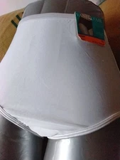 VANITY FAIR ILLUMINATION BRIEFS WOMANS SIZE 7/L SHINY NYLON GRANNY WHITE NWT