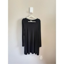 Madewell • Black Long Sleeve Shift Tunic Dress XL Basic Capsule Wardrobe Piece