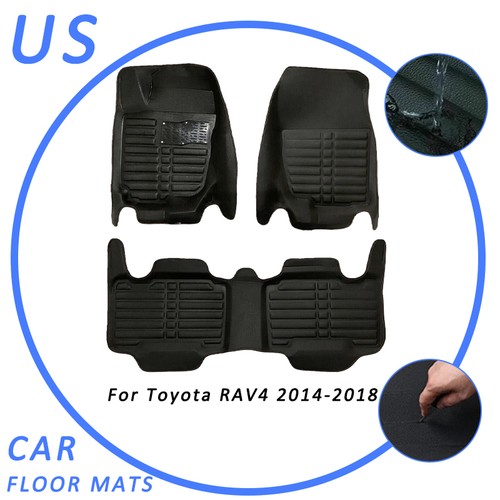Front Rear Non-slip Floor Liners For Toyota RAV4 RAV 4 2014-2018 Dustproof Mats - Imagen 1 de 17