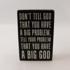 Black & White Wooden Sign Plaque, Religious Wording 6"x4" 2016 — photo 1